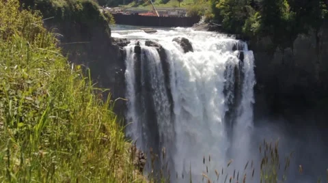 Beautiful waterfall snoqualmie Vidéo 48594979