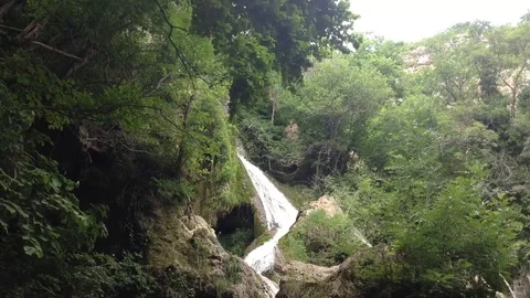 Beautiful Waterfall Su Uchkhan in The Forest In Crimea , Russia 2 Stock Footage 82299174