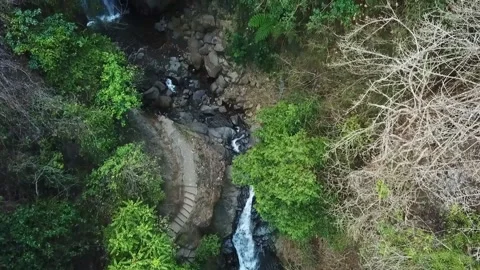 Beautiful Waterfall Tilt Up Vídeos de archivo 206266064