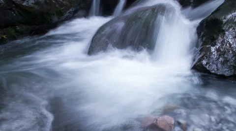 Beautiful waterfall timelapse HD, close up Stock Footage 40738600