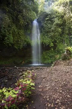 Beautiful waterfall at west java, indonesia Fotos de archivo