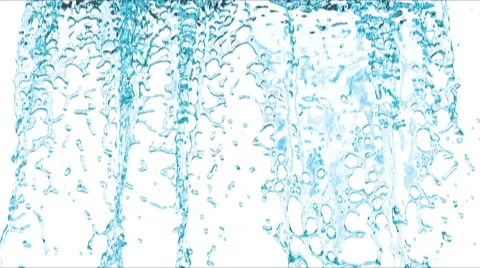 Beautiful Waterfall on white background. HD 1080. Useful for transitions. Stock Footage 56750986