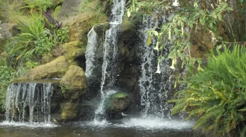 Beautiful Waterfall in the Woods Stock Footage 64453833