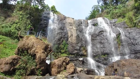 Beautiful waterfalls in Cianjur, West Java, Indonesia, slow motion 스톡 동영상 306590344
