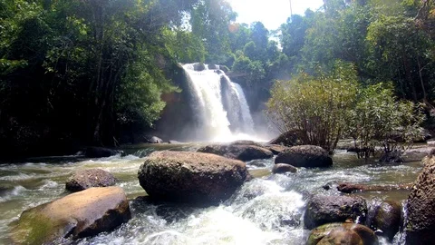 Beautiful waterfalls in deep forest Video stock 125841818