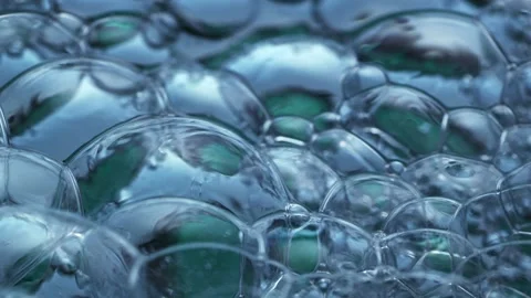 A beautiful wave of bubbles in slow motion Stock Footage 165457057