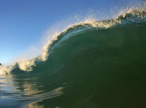 A beautiful wave in the pacific ocean Stock Photos