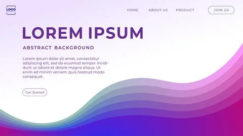 Beautiful wave shape vector illustration. Blue purple pink color gradient. .. 스톡 일러스트