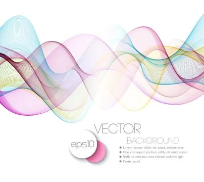 Beautiful waved lines Background Stock Illustration