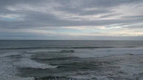 Beautiful waves in the afternoon Stock Footage 240818288