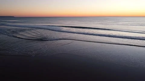 Beautiful Waves during Sunset at Costa da Caparica beach, Portugal Video stock 145702033