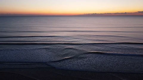 Beautiful Waves during Sunset at Costa da Caparica beach, Portugal Stock Footage 146101499