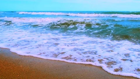 Beautiful waves in the sea Stock Footage 77084833