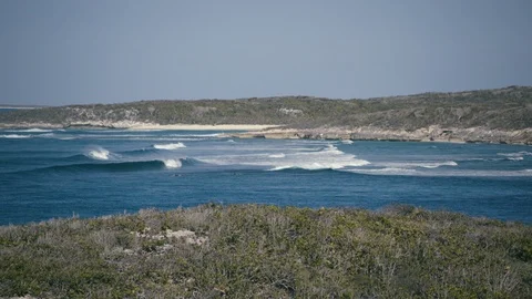 Beautiful waves on the sea Stock Footage 97602175