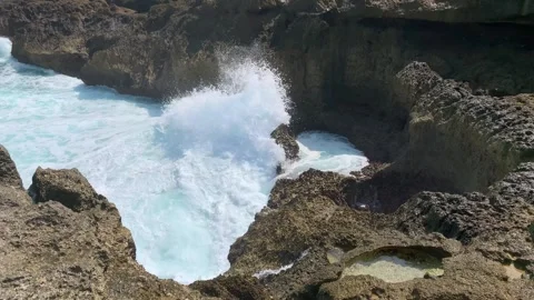 Beautiful Waves from the South Java Island Video stock 247112344