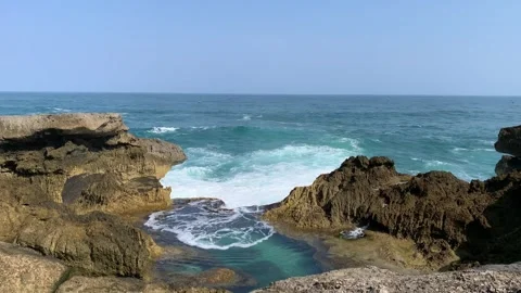 Beautiful Waves from the South Java Island Stock-Footage 247112625