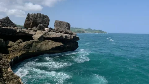 Beautiful Waves from the South Java Island Video stock 247112629