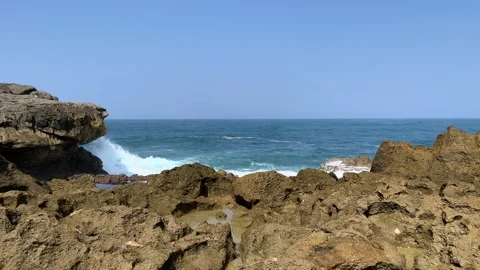 Beautiful Waves from the South Java Island Stock Footage 247114452