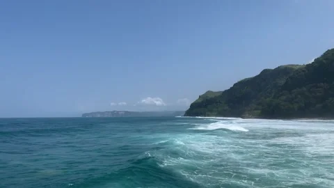 Beautiful Waves from the South Java Island Stock Footage 247114878