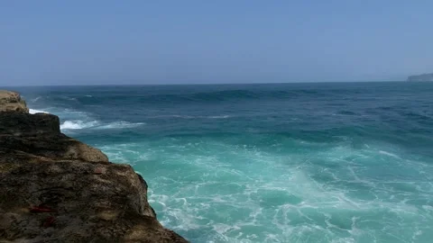 Beautiful Waves from the South Java Island Stock Footage 247114879