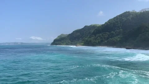 Beautiful Waves from the South Java Island Stock Footage 247114918