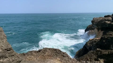 Beautiful waves from the South Java Island Stock Footage 247114919