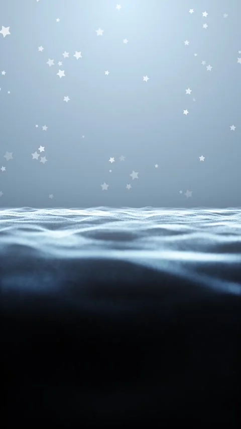 Beautiful waves with star shapes loop vertical background Stock Footage 345523189