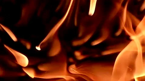 Beautiful wavy flames slow motion 300fps uspcaled to 1080p 20Mb Stock Footage