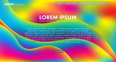 Beautiful wavy rainbow fluid gradient background. Colorful abstract liquid .. Illustrazione stock