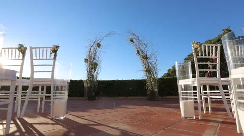 Beautiful wedding arch Stock-Footage 66443370