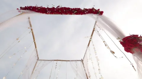 Beautiful wedding arch Stock Footage 66443460