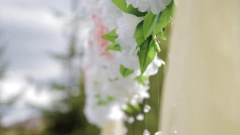 Beautiful wedding arch Stock Footage 88175791