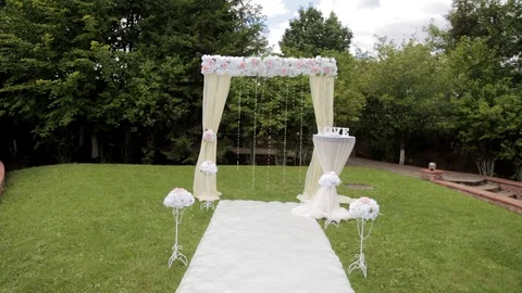Beautiful wedding arch Stock Footage 88175826