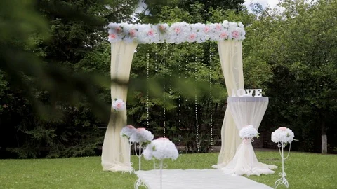 Beautiful wedding arch Video stock 88175894