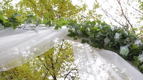 Beautiful wedding arch Stock Footage 88175910