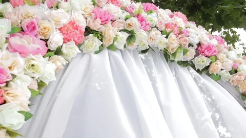 Beautiful wedding arch Stock Footage 88175973