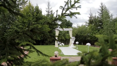 Beautiful wedding arch Stock Footage 88175984