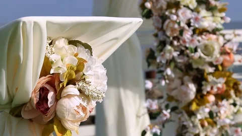 Beautiful wedding arch Stock Footage 102252061
