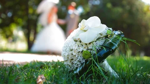 Beautiful wedding bouquet Stock Footage 70360206