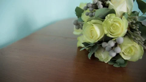 Beautiful wedding bouquet Stock Footage 89878239