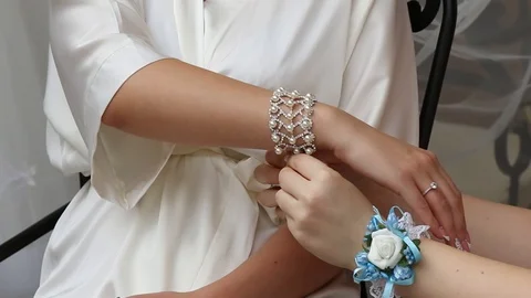 Beautiful wedding bracelet Stock Footage 105509818