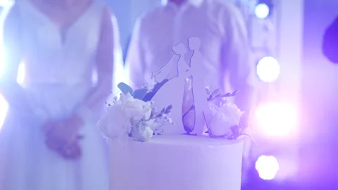 Beautiful wedding cake at the event Stock-Footage 267682411