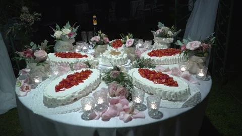 Beautiful wedding cake  Stock Footage 95935504