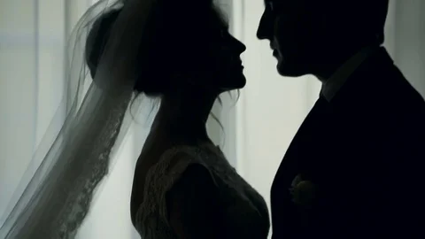 Beautiful Wedding Couple Backlight 動画素材 78532554