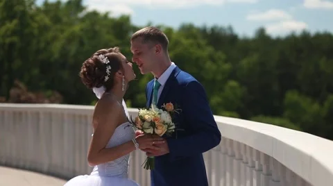Beautiful wedding couple Stock Footage 68513457