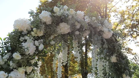 Beautiful wedding decor Stock Footage 102373673