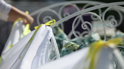 Beautiful wedding decorations Stock Footage 50350285