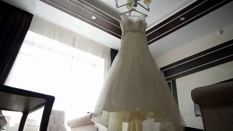 Beautiful wedding dresses in a Video stock 70917653