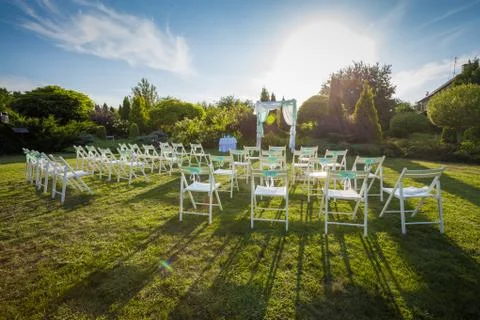 Beautiful wedding set up Foto stock