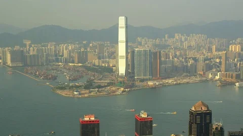 Beautiful West Kowloon Stock Footage 81699563